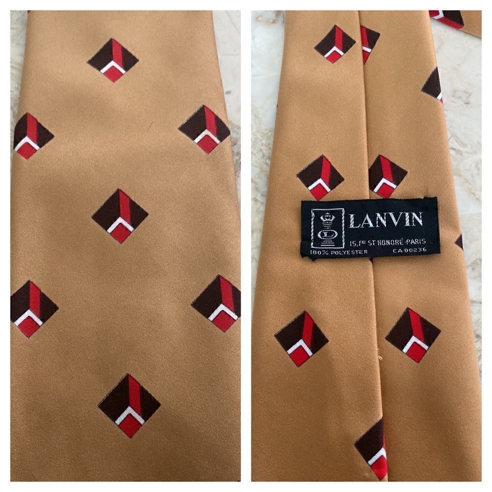 1970’s Vintage Lanvin Tie Geometric Pattern